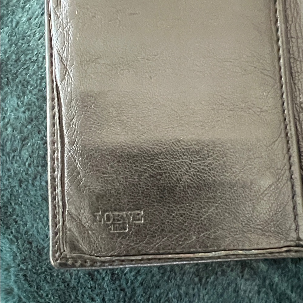 LOEWE vintage Elegant Black butter soft Leather snap card holder long Wallet - Picture 9 of 13
